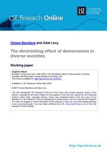 Notesbog Ren januar The diminishing effect of democracies in diverse societies - LSE Research  Online