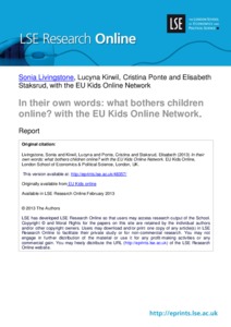 In their own words: what bothers children online? with the EU Kids ...